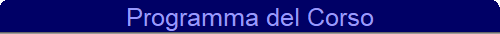 Programma del Corso